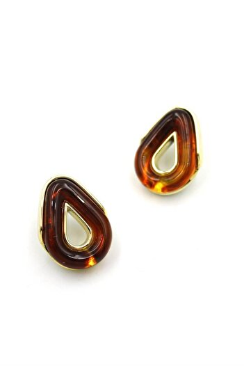 Royaleks Drop Earrings - Brown
