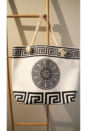 AQUATOLIA Women's Luxury Pattern Bag - Zippered - 50*35 cm - Beach Bag