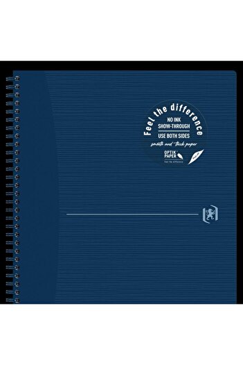 Oxford Origins A4+, 70f, Optik 90g, Double Spiral, Ecolabel, Microperforated, Grid, Dark Blue