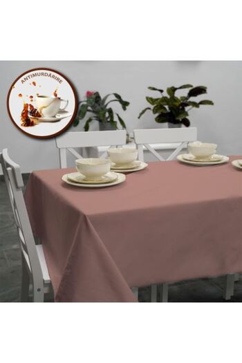 Ralex Round Tablecloth 140 cm Anti-Stain 100% Cotton, Powder Pink