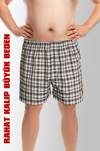 Doremi Plus Size – Άνετη Εφαρμογή Βαμβακερά Κλασικά Ανδρικά Μπόξερ Ποπλίνα