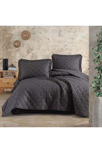 agishop Double Bedspread Tafana V1 Anthracite