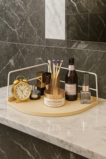 Okay Makeup Organizer Shelf |   Stainless Steel Organizer – Kitchen, Bathroom, Living Room, Study Desk