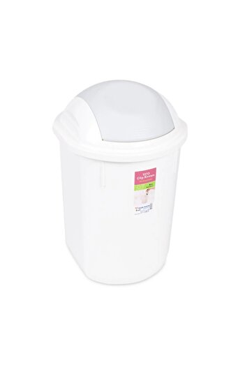 KIZILELMADA Üçsan Plastic Ufo 4 Liter Trash Can with Lid 19X28 cm