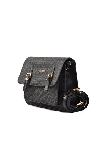 WALKWAY 4A49 Black Patterned Women's Shoulder Bag