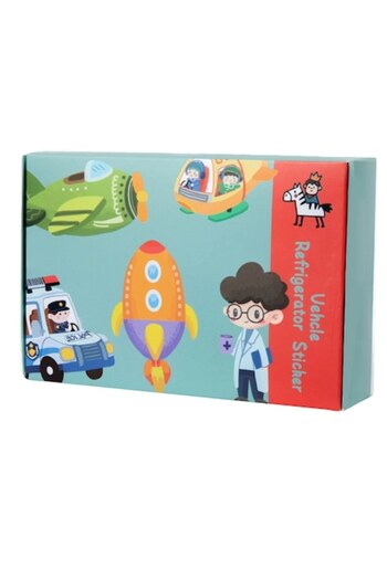 Star Master Set de 22 Magneti de Frigider cu Vehicule, Albastru
