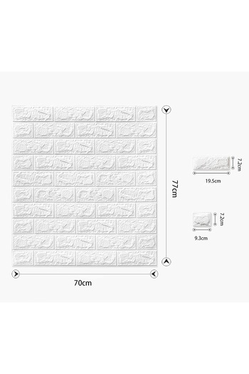 Renkli Duvarlar Panou de cărămidă 3d Grosime 70x77 4 bucăți Adeziv Panou decorativ flexibil pentru acoperirea peretelui