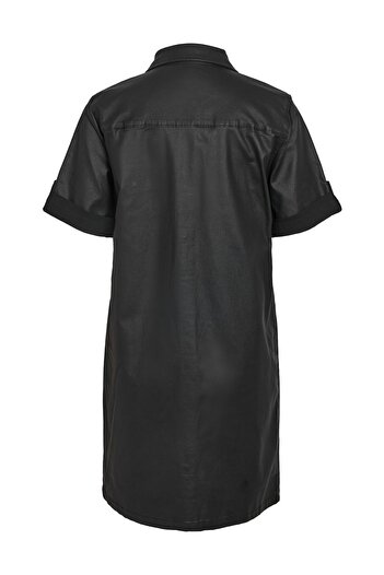 Noisy May Nmnew Signe S/S Coated Denim Dress Noos
