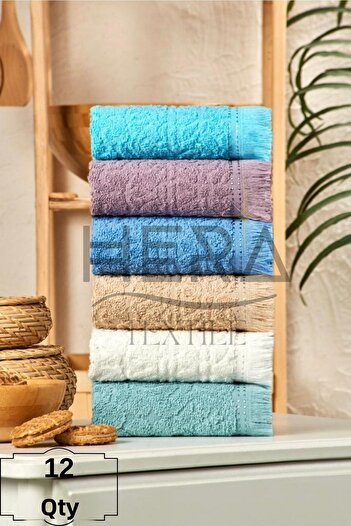 HERA 12 Pieces Kitchen Towel / Towel / Drying Cloth Cotton 30X50 cm