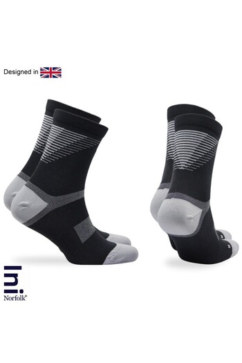 NORFOLK Valencia Sc Compression Professional Running Socks Black/Gray