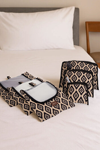 MorPort 6-Piece Beige Suitcase Organizer I Suitcase Organizer Set I Travel Bag