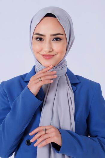 HAREM SCARF Asian Shawl - Gray