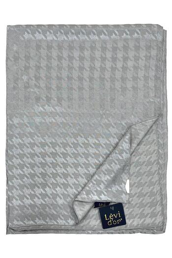Levidor Jacquard Shawl - Houndstooth - Gray