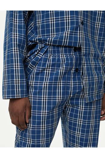 Marks & Spencer Saf Pamuklu Uzun Kollu Pijama Takımı