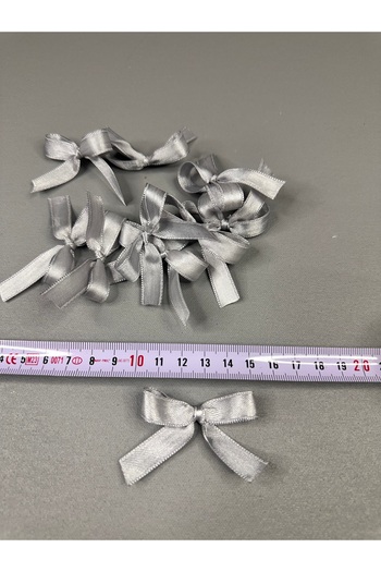 edalle Gray Wedding Candy, Gift Ornament, Balloon Ornament, Bow Satin Ribbon 10mm 50 Pieces