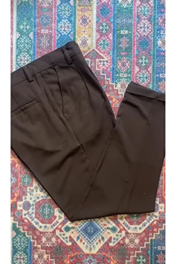 MartinoButik High Waist Belted Men's Pleated Italian Cut Trousers