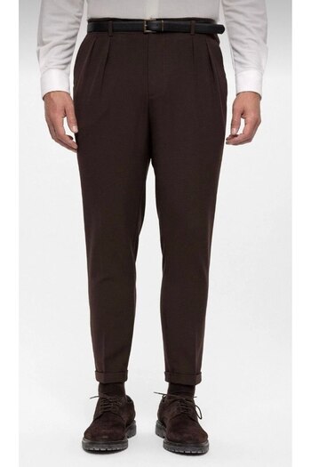 MartinoButik High Waist Belted Men's Pleated Italian Cut Trousers