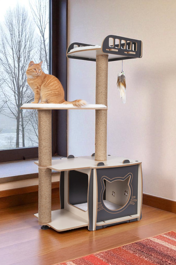 Patihomes Pati Homes Layered Beded Cat Scratch House - Cat Scratch