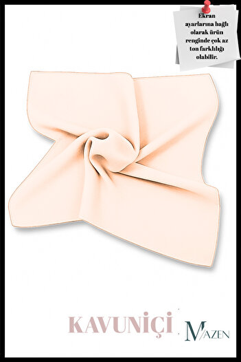 MAZEN Melon Color | Square Chiffon Scarf 45X45 |   Neck Bag Pants Wrist Accessory |   Solid Color Stylish Scarf
