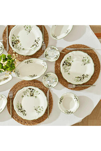 Bella Maison Julia Stoneware Green 26 Pieces Breakfast Set for 6 People