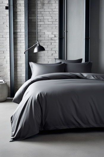 Helen George – 100% Cotton Double Duvet Cover Set |   Gray