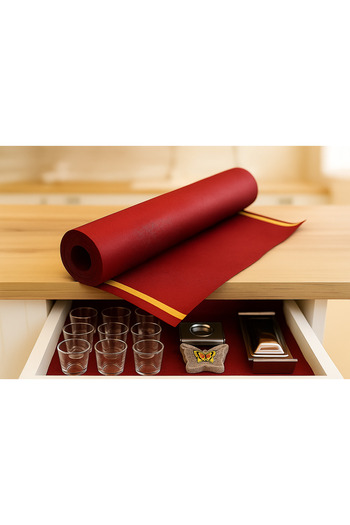 Perisfer Claret Red 3m Adhesive Practical Check Opener - Closet Organizer and Refrigerator Shelf Cover Non-Slip Anti-Slip