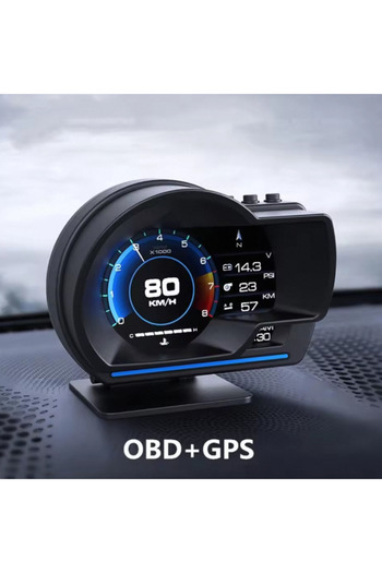 Choice شاشة عرض سوداء على الرأس، مقياس سرعة ذكي OBD2 Gps، عداد سرعة السيارة، جهاز إنذار توربو RPM للسيارة والشاحنة