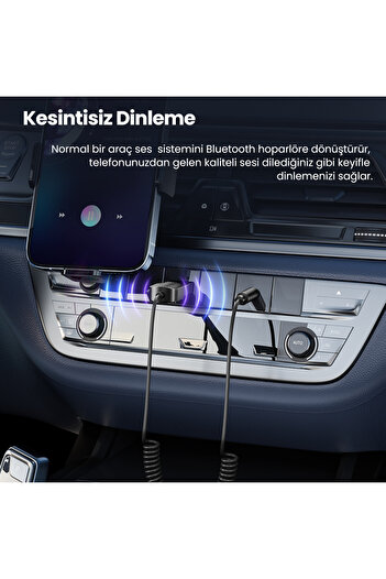 Voultage Bluetooth 5.4 Aux Kablosuz Araç Ses Dönüştürücü Kiti