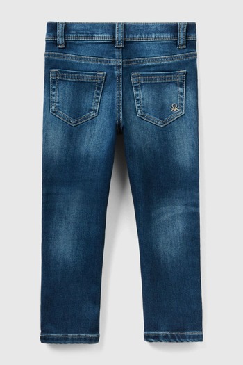 Benetton Pantaloni albastri din denim pentru băieți