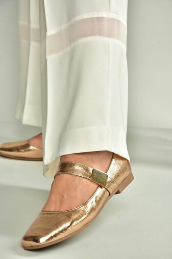Fox Shoes U726454508 Bronze Patent Leather Women's Ballerinas
