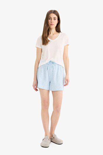 DeFacto Pantaloni scurți cu talie elastică cu croiala normală Pantaloni de pijama-Fall in Love E4504AX25SM