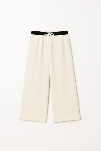 Monila Girl's Wide Leg Waist Detailed Woven Trousers