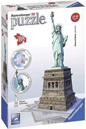 RAVENSBURGER 3 Boyutlu Plastik Puzzle Özgürlük Anıtı 125845