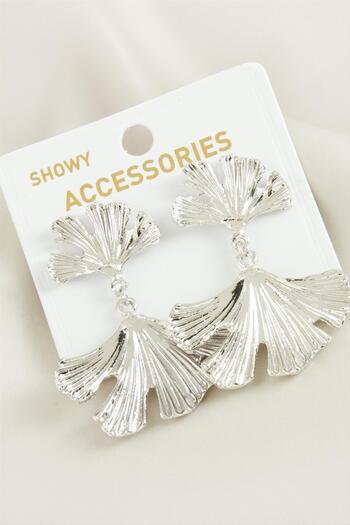 feryal Leaf Trend Metal Earrings
