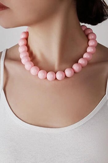New Obsessions Women's Necklace with Big Beads - 20mm Beads