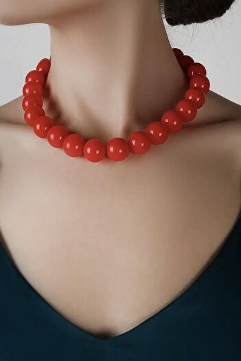 New Obsessions Women's Necklace with Big Beads - 20mm Beads
