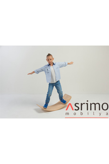 Asrimo mobilya Balance Board Balance Board Natural Wooden Toy - Yoga And Pilates