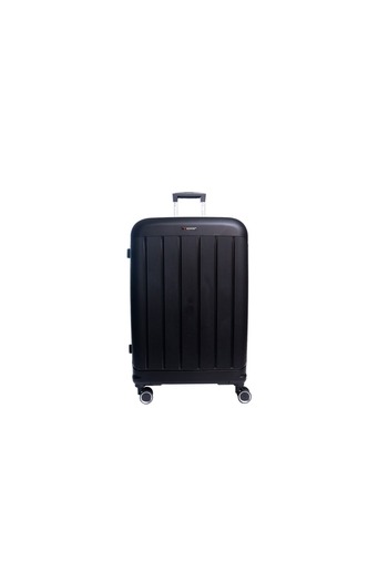 aventor Troler extensibil mare AV101 75,5x50x30 cm din polipropilenă, fermoar antifurt TSA, negru