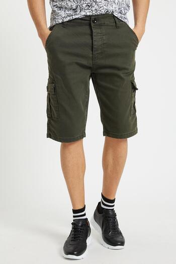 Domoda Slim Fit None Denim Side Pocket Stretch Fabric Men's Jean Cargo Shorts