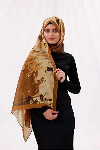 Freeista Cinnamon Ocean Pattern Lina Shawl 2507132034