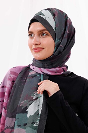 Freeista Light Brown Ocean Patterned Shawl 2507132034