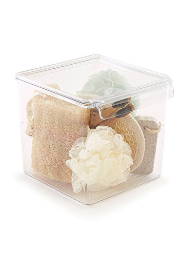 Prima Nova Transparent Cube Organizer for Kitchen and Bathroom - With Refrigerator and Cabinet Door, 165*178*160 Mm