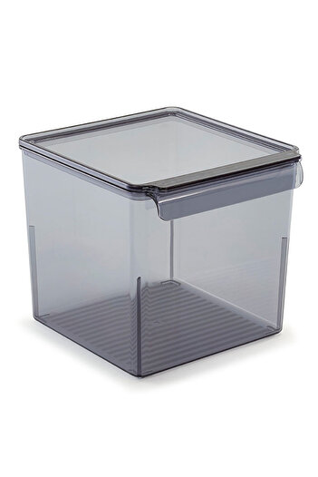 Prima Nova Bathroom Kitchen Organizer with Lid Transparent Black 165*178*160 mm