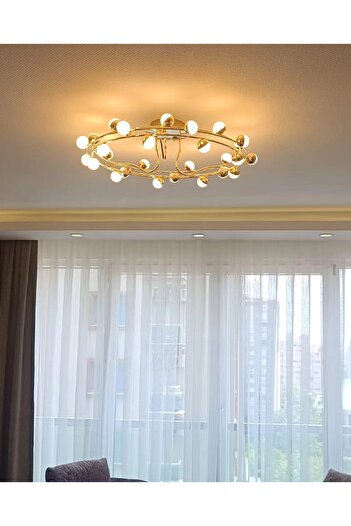 Özcan Aydınlatma 2842-27-03 Stary 80cm 27'Lİ PLAFONYER SARI