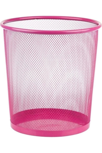 Bigpoint Linea Metal Mesh Perforated Bin Color (Pink)