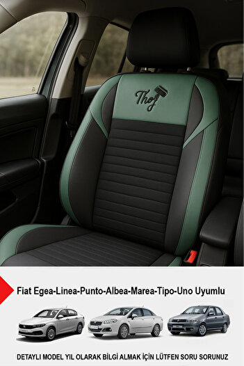 GM-DESIGN Thor Arm Feather Auto Seat Cover (Fi̇at Egea-Linea-Punto-Albea-Marea-Tipo-Uno Compatible)