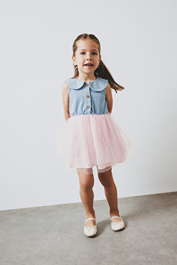 DeFacto Baby Girl Sleeveless Jean Dress Z8262a223sm