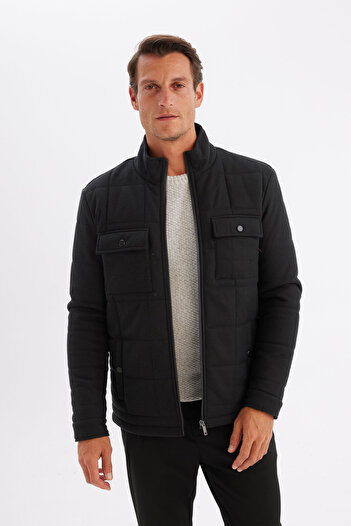 DeFacto Slim Fit Dik Yaka Mont