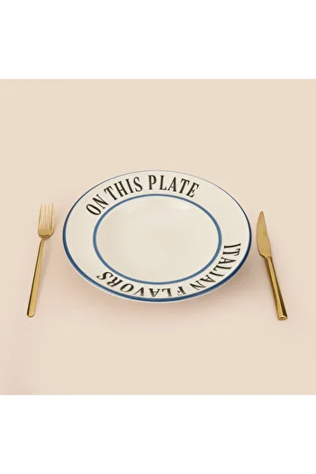Evidea Kitchen Italian Flavors Pasta Plate - White - 27 cm