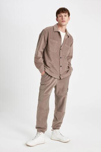 DeFacto Φούτερ Regular Fit Fleece με ελαστική μέση και τσέπη Cargo A7040AX24AU